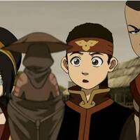 Los protagonistas camuflados con las vestimentas de la Nación del Fuego