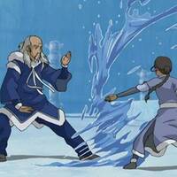 Katara junto a un maestro de Agua Control