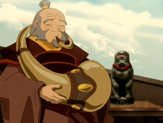 Iroh tocando el cuerno Tsunji
