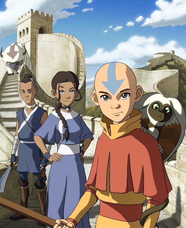 portada de: Appa, Sokka, Katara, Aang y Momo